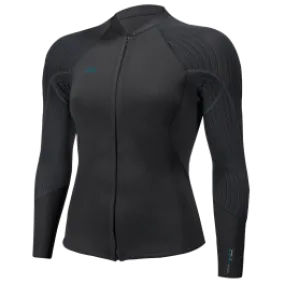 O'Neill Blueprint 2/1.5mm Womens Front Zip Wetsuit Jacket 2022 - Black