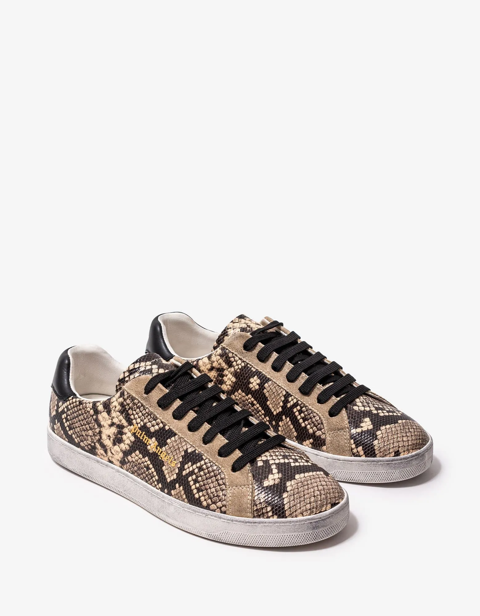 Palm Angels Python Embossed Tennis Trainers