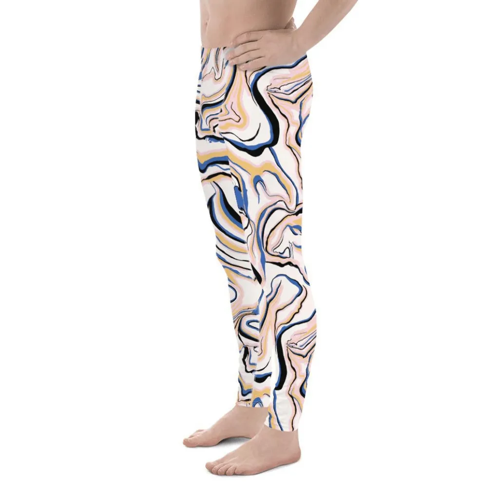 Peachy Marble Men's Leggings