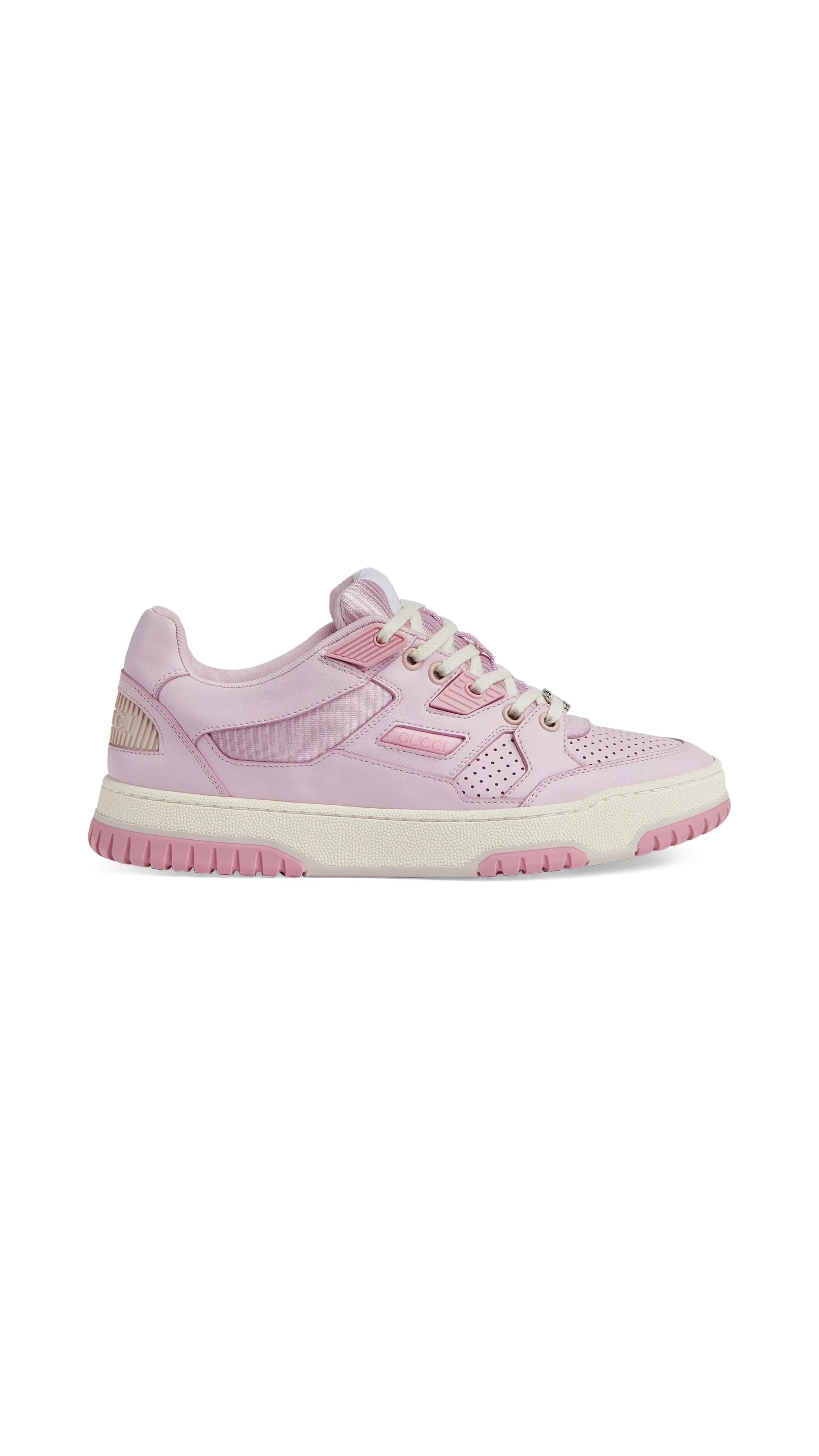 Perforated Leather Sneakers - Pink