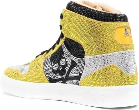 Philipp Plein Crystal Notorious high-top sneakers Yellow