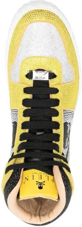 Philipp Plein Crystal Notorious high-top sneakers Yellow