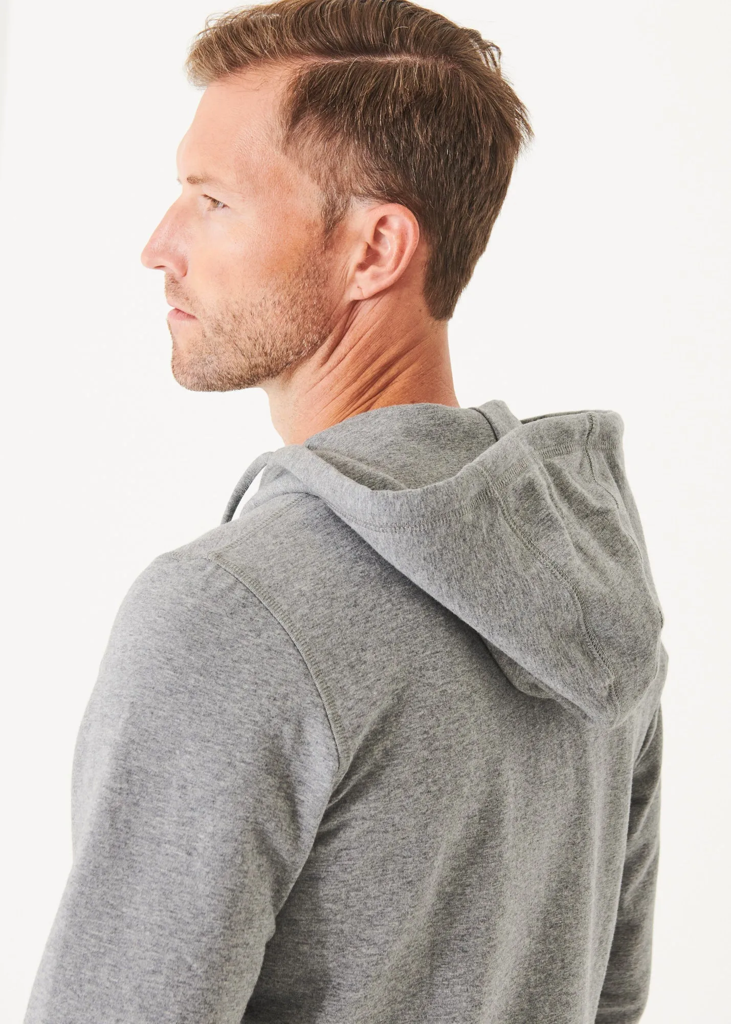 PIMA STRETCH FLEECE ZIP-UP HOODIE