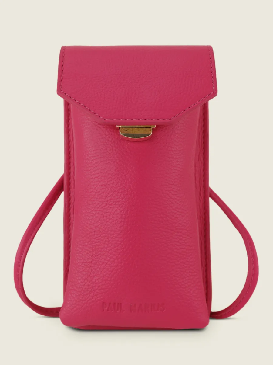 Pink Leather Phone Bag for Women - Eva Sorbet Raspberry | PAUL MARIUS