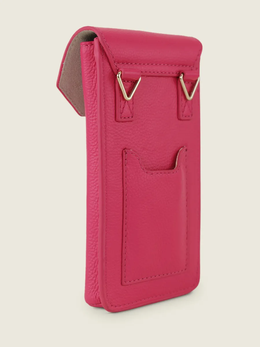 Pink Leather Phone Bag for Women - Eva Sorbet Raspberry | PAUL MARIUS