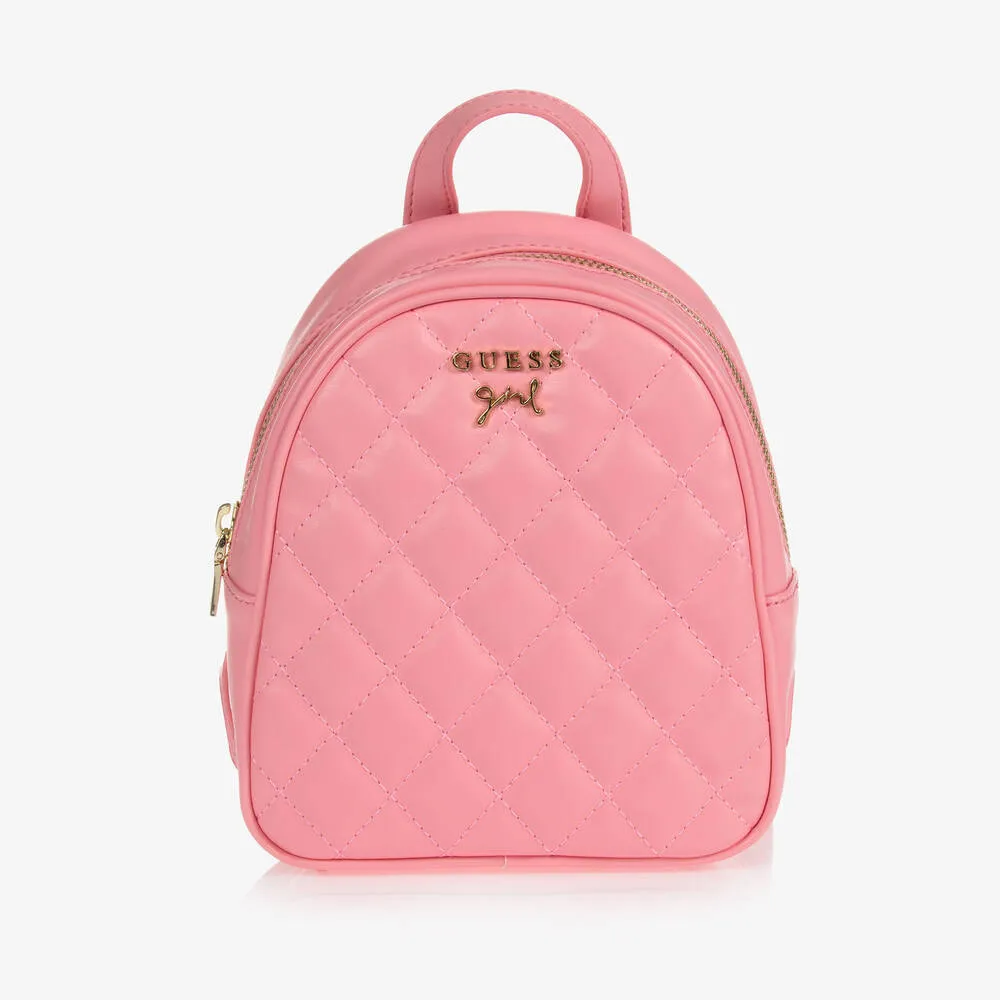 Pink Quilted Backpack (19cm)