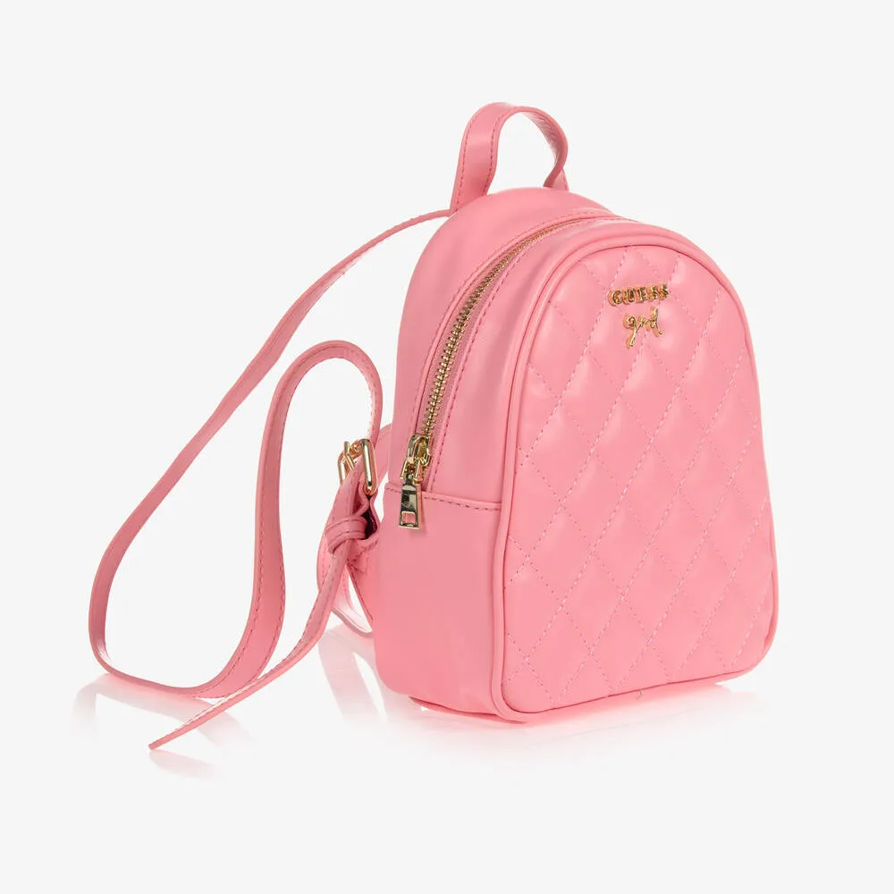 Pink Quilted Backpack (19cm)