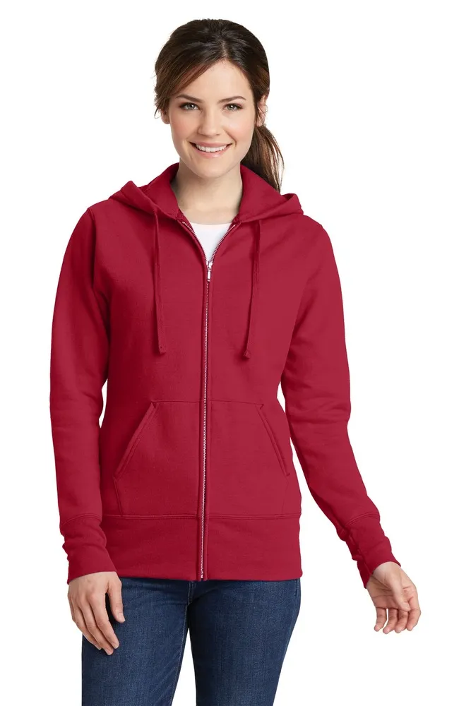 Port & Company LPC78ZH Ladies Core Fleece Full-Zip Hooded Sweatshirt