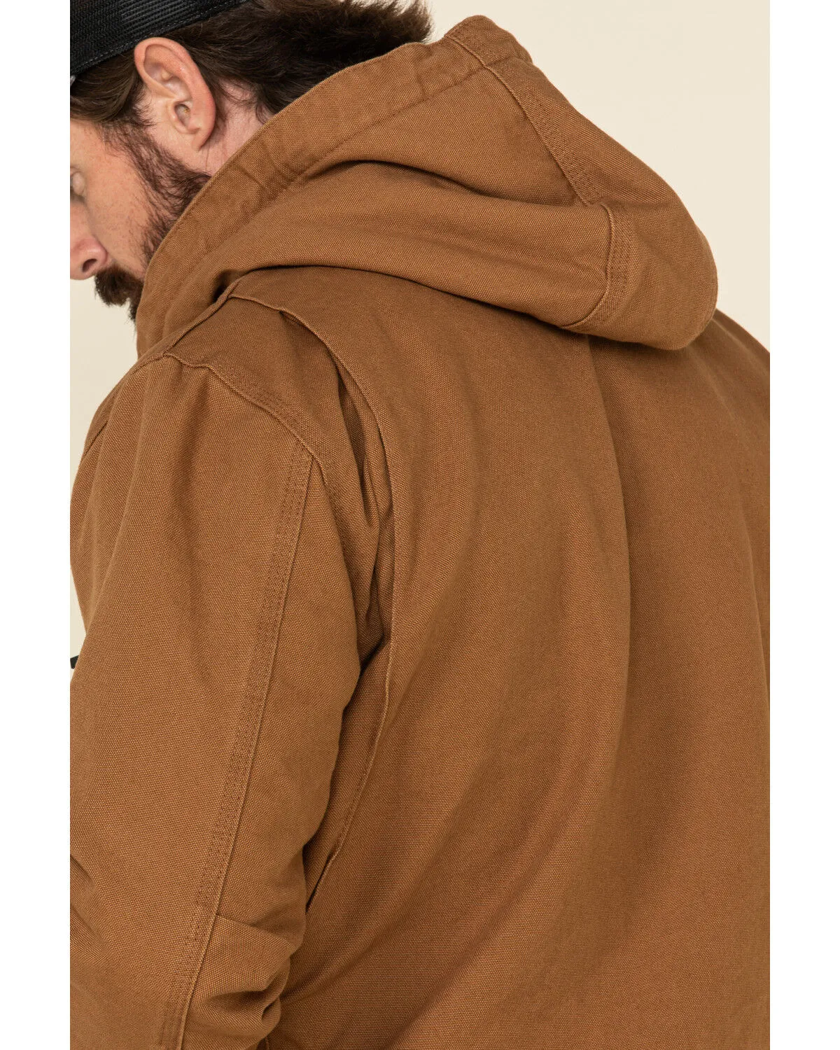 Product Name:  Carhartt Men's Washed Duck Sherpa-Lined Zip-Front Work Hooded Jacket - Tall