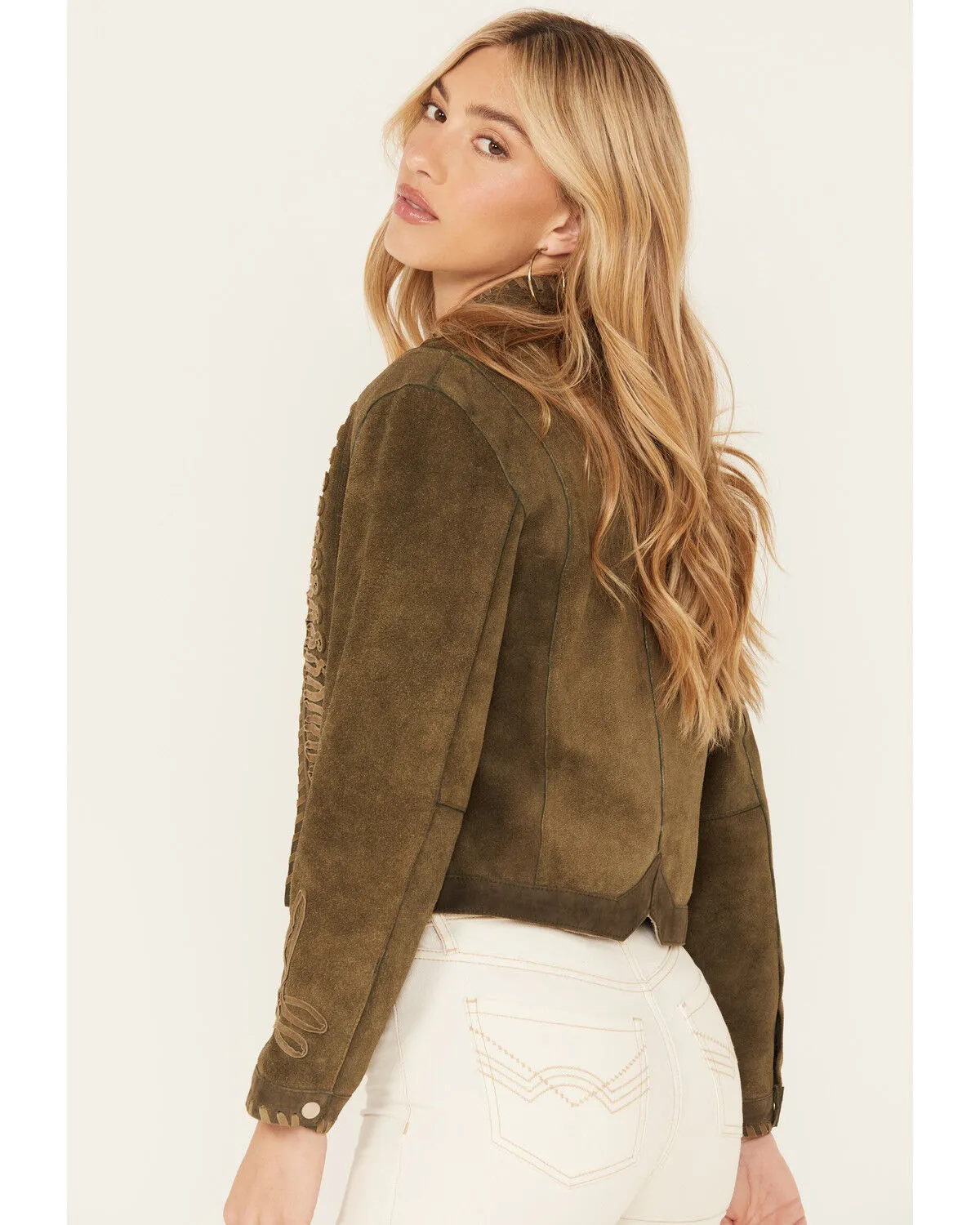 Product Name:  Understated Leather Women's Suede Duel Military Jacket