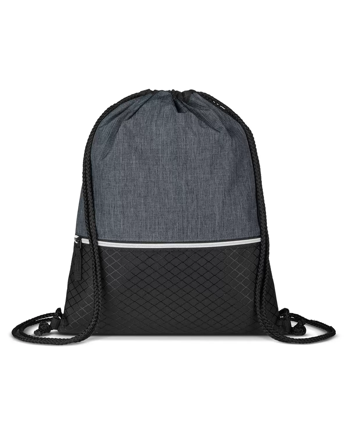 Promo Goods  BG188 Crosshatch Heather Drawstring Backpack SKU: BG188