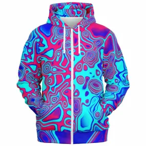 Psychedelic Liquid Plasma Zip-Up Hoodie