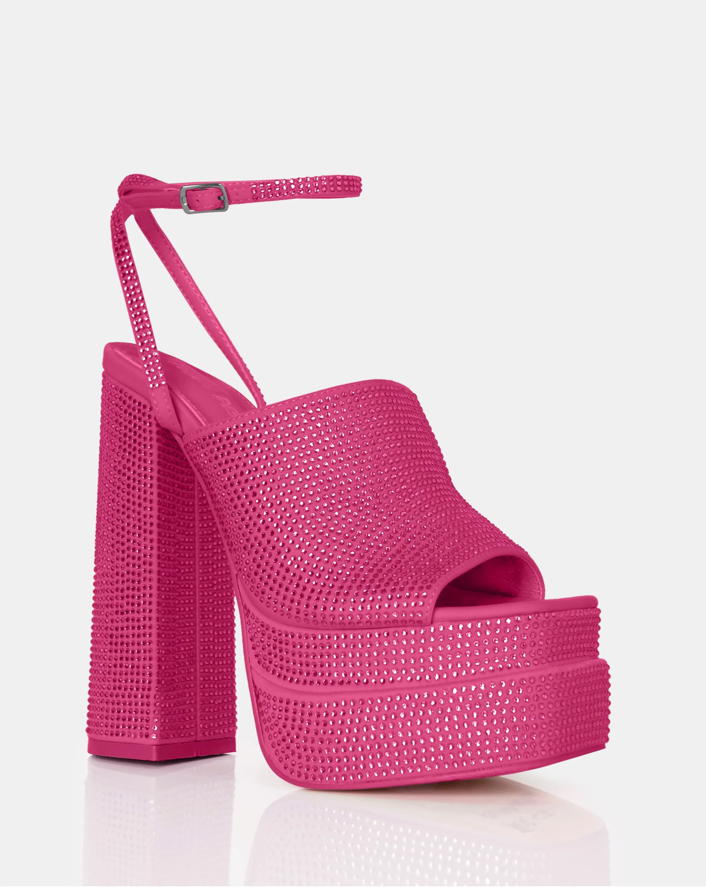 Public Desire Runaway Wide Fit Platform Sandals | Simply Be