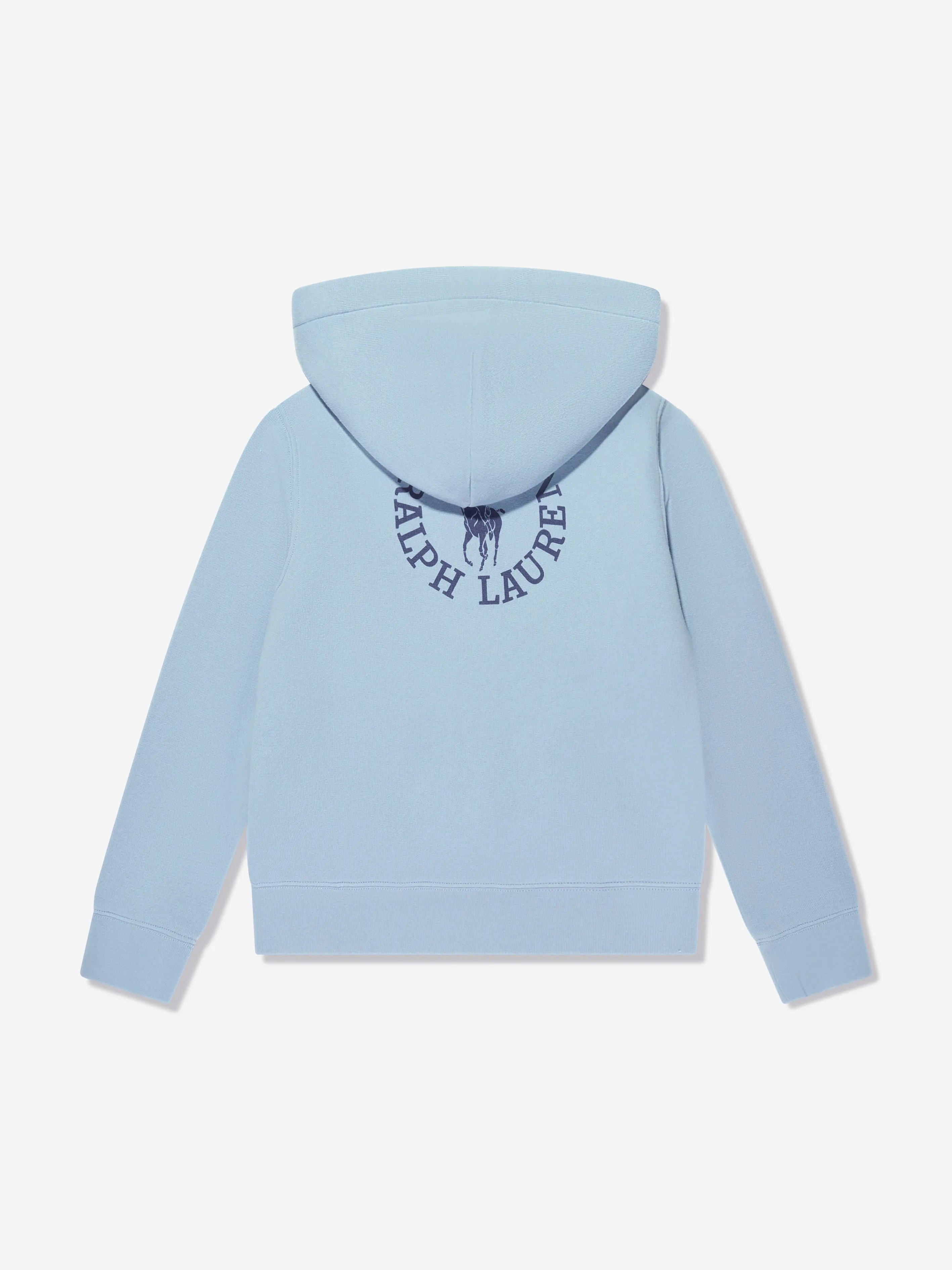 Ralph Lauren Boys Logo Zip Up Hoodie in Blue