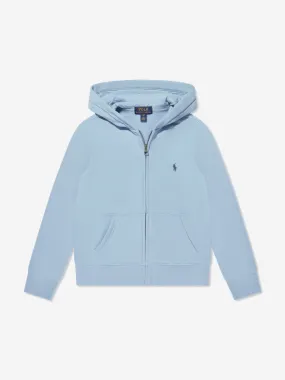 Ralph Lauren Boys Logo Zip Up Hoodie in Blue