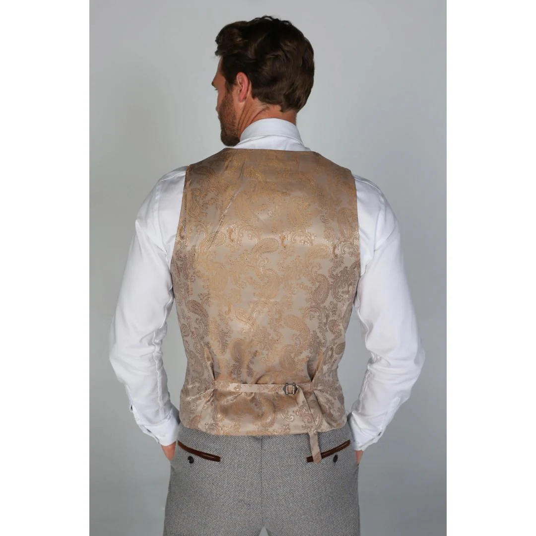 Ralph - Men's Cream Tweed Waistcoat