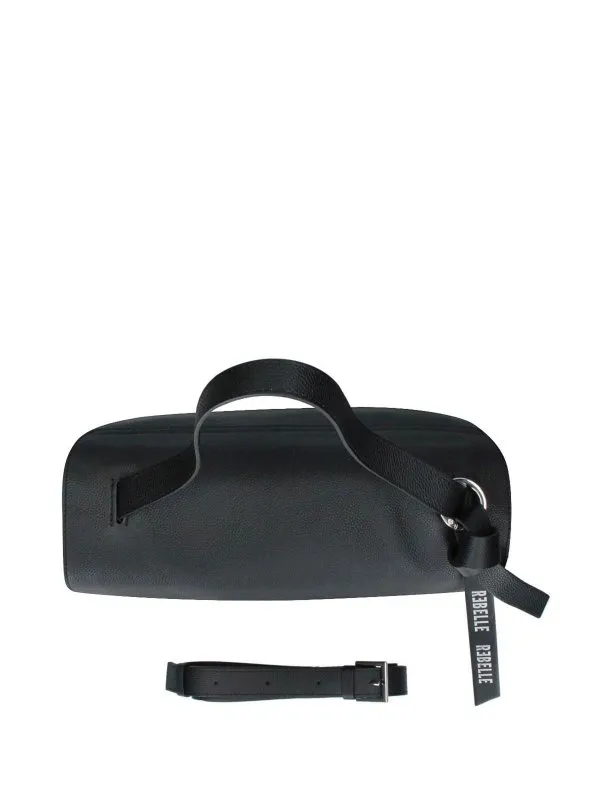 Rebelle Dita-Petra Black Leather Shoulder Bag