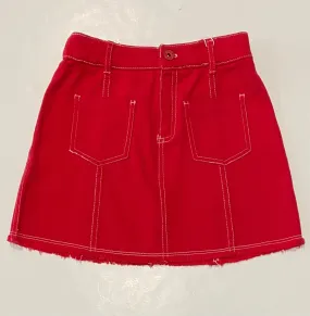 Red Twill Skirt