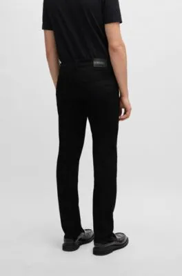 Regular-fit jeans in black-black Italian denim