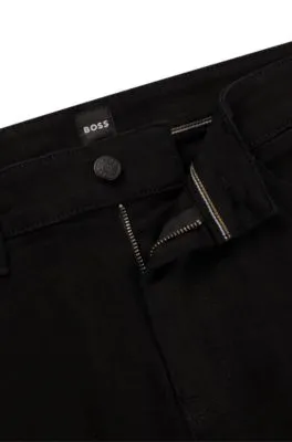 Regular-fit jeans in black-black Italian denim