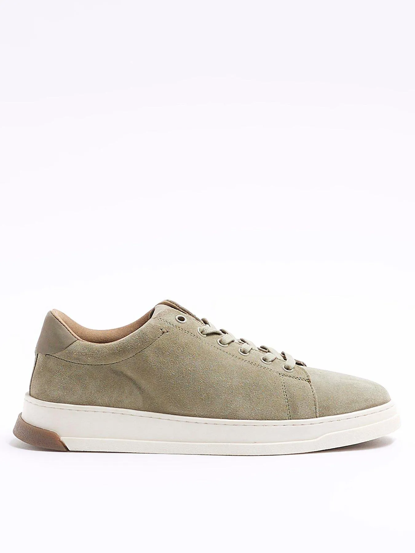 River Island Suede Trainers - Light Green