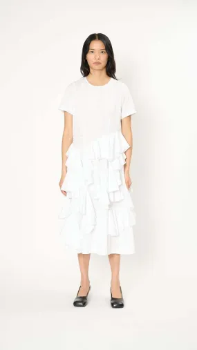 Ruffle Dress - White