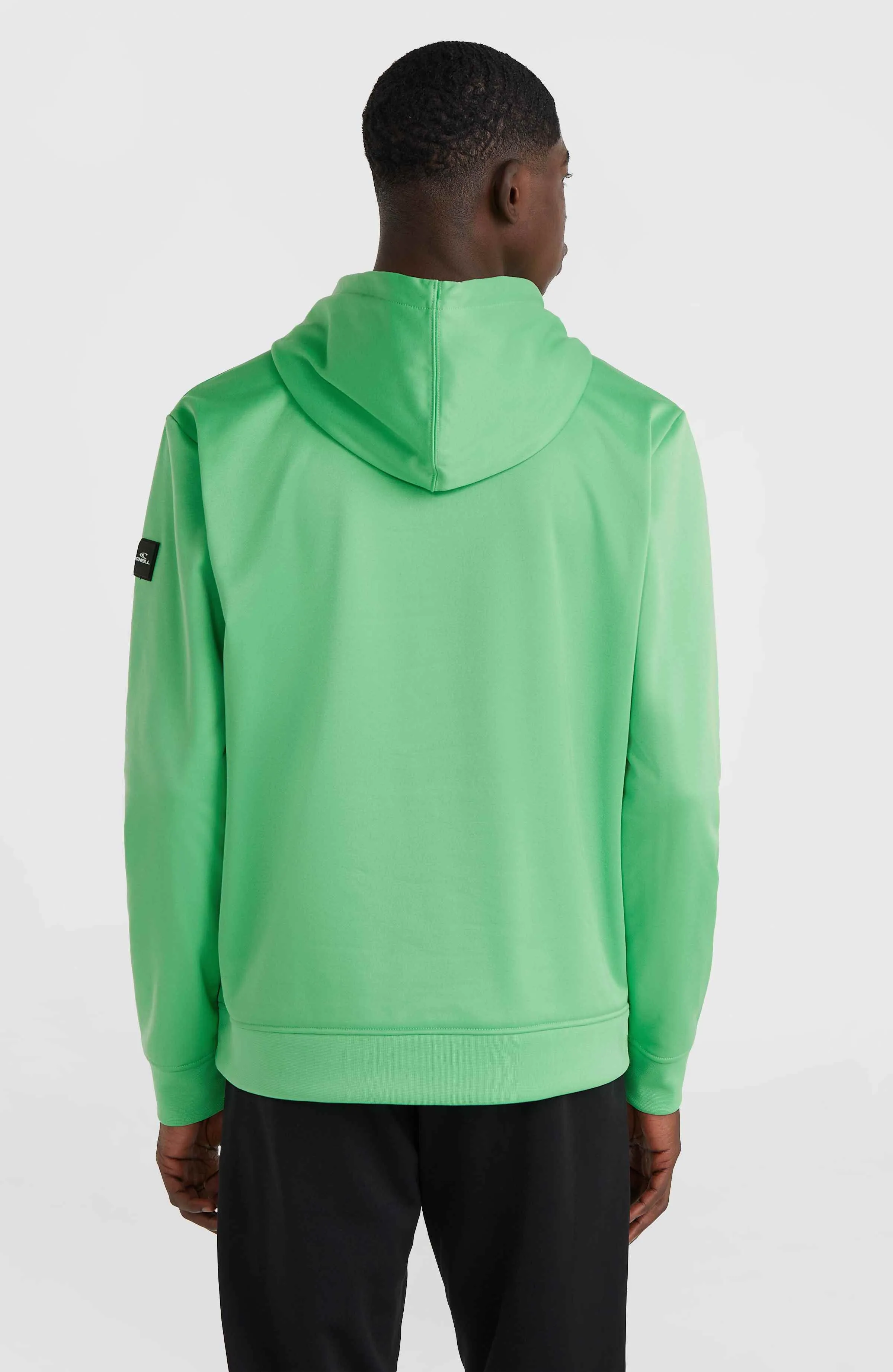 Rutile Solid Hooded Fleece | Luminous Green