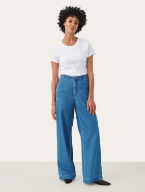 Sacs of Ashbourne   Part Two Coralie Trousers Medium Blue Denim