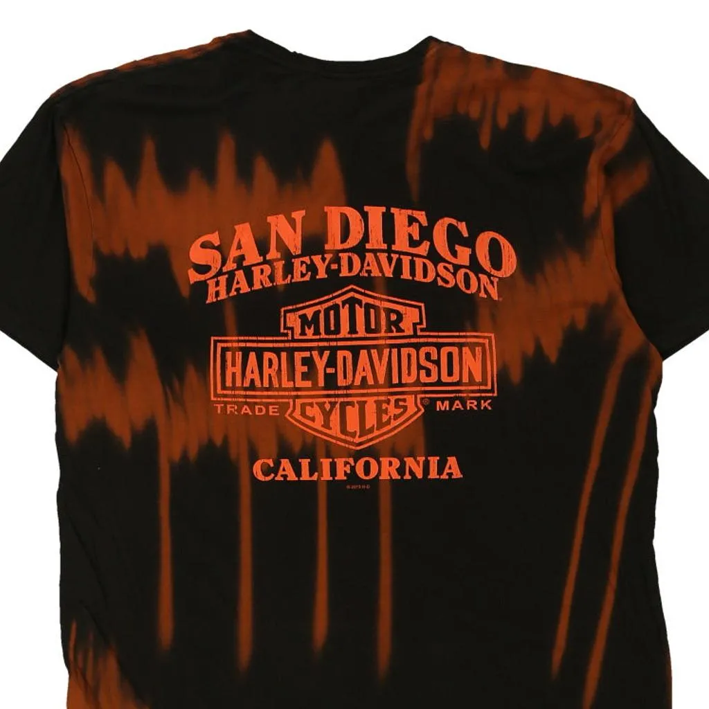 San Diego California Harley Davidson Graphic T-Shirt - XL Black Cotton