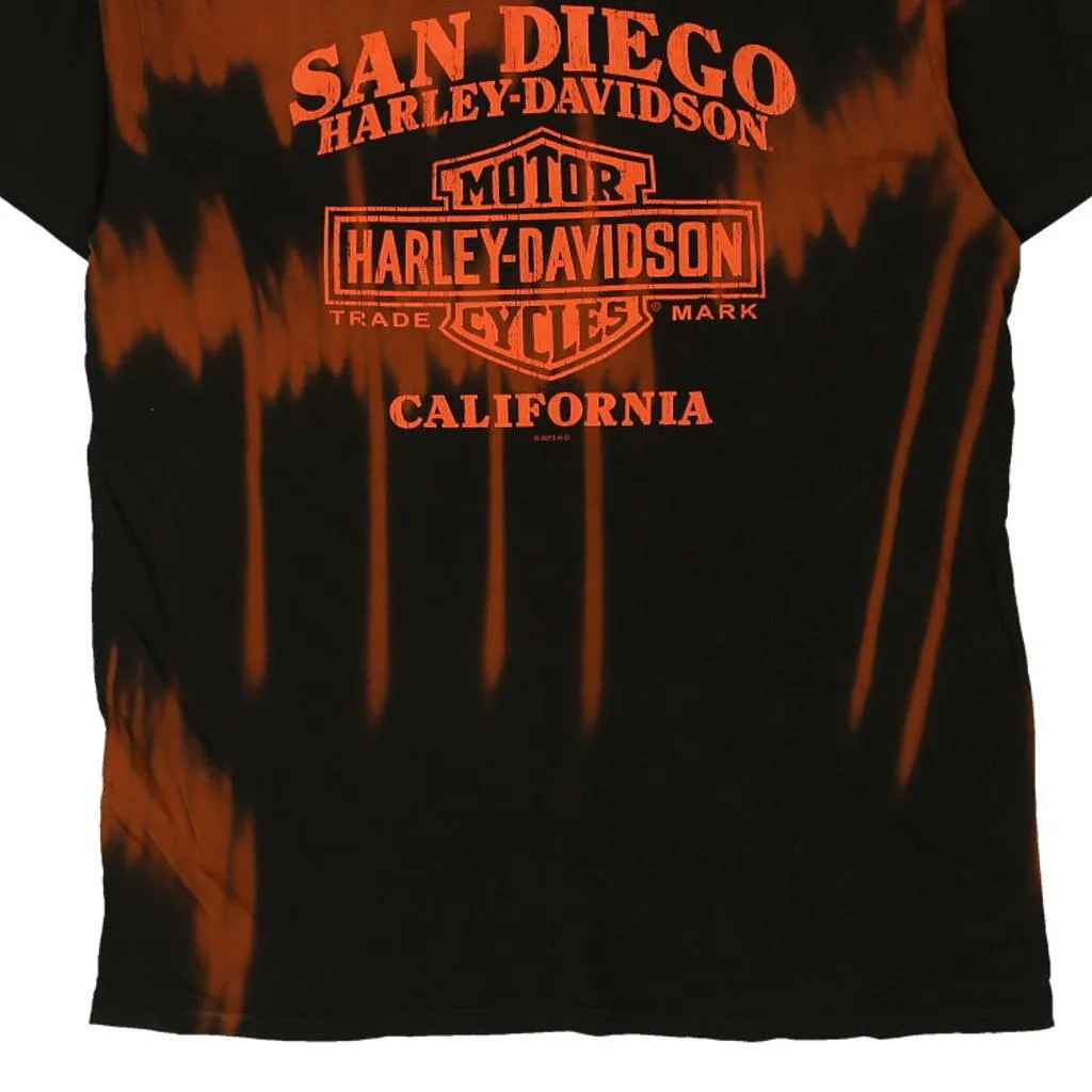 San Diego California Harley Davidson Graphic T-Shirt - XL Black Cotton