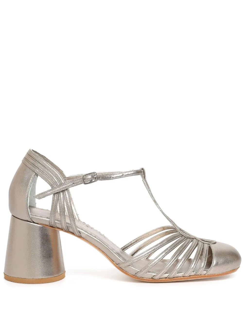 Sarah Chofakian Chamonix 50mm metallic-effect sandals - Gold