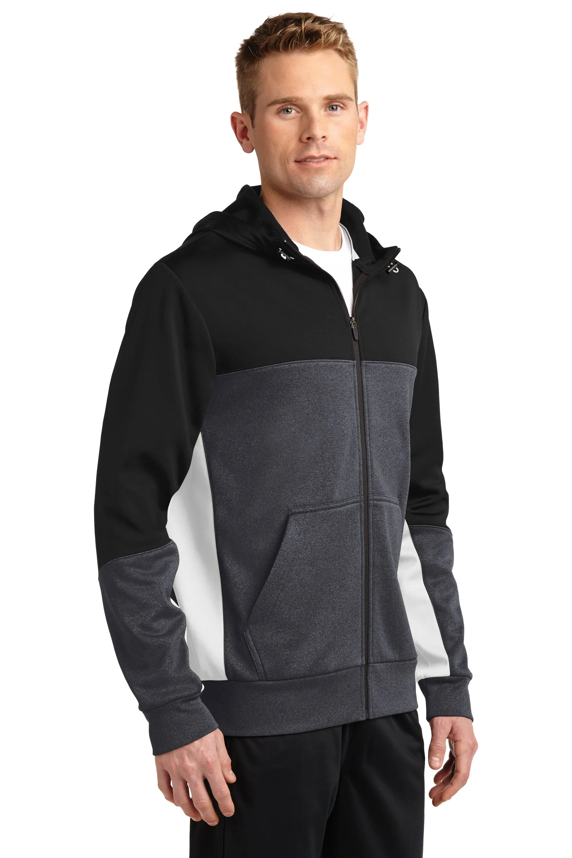 Sculptor - Sport-Tek Tech Fleece Colorblock Full-Zip Hooded Jacket (ST245)