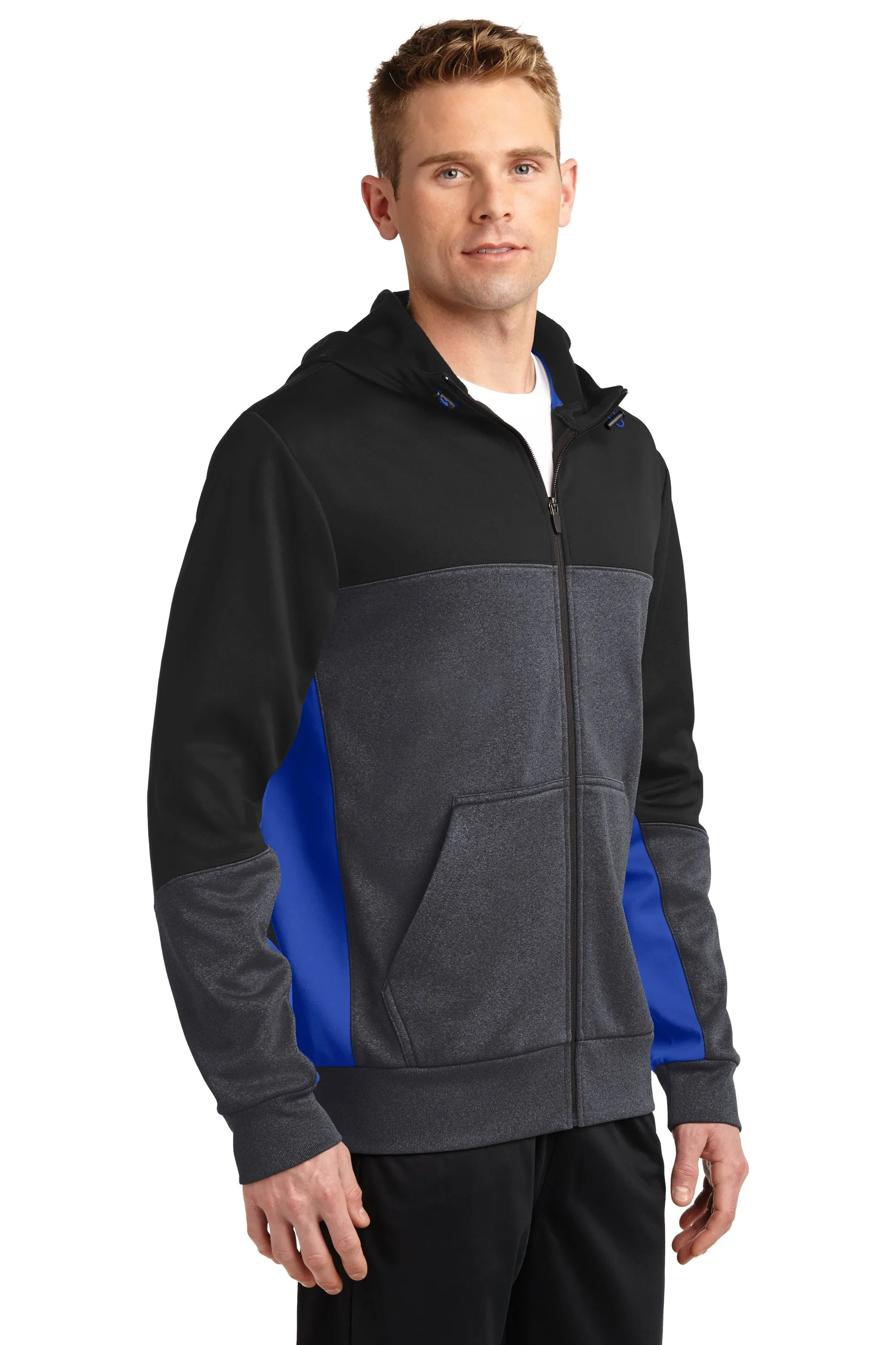 Sculptor - Sport-Tek Tech Fleece Colorblock Full-Zip Hooded Jacket (ST245)