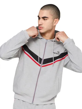 Sergio Tacchini Men's Line Zip Up Hoodie Sweatshirt