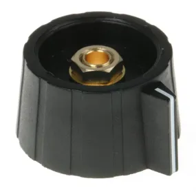 Sifam 29.5mm Black Potentiometer Knob for 6.35mm Shaft Splined, SP291 250 BLACK