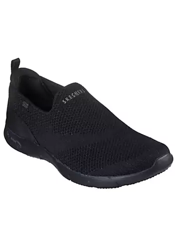 Skechers Arch Fit Black Refine Iris Trainers | Kaleidoscope