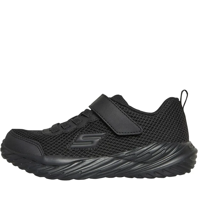 SKECHERS Junior Boys Nitro Sprint Krodon Trainers Black/Black