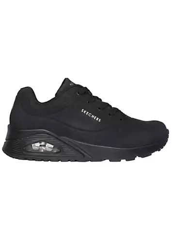 Skechers Ladies Black Uno Stand On Air Trainers | Grattan