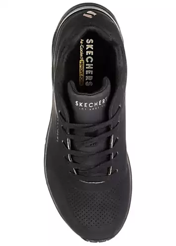 Skechers Ladies Black Uno Stand On Air Trainers | Grattan