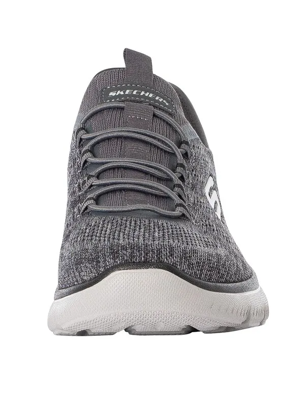 Skechers Slip-ins Summits Key Pace Trainers - Charcoal/Black