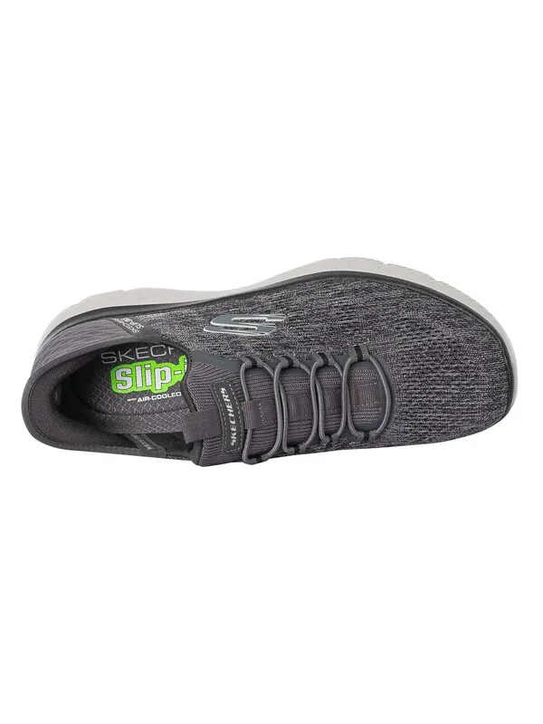 Skechers Slip-ins Summits Key Pace Trainers - Charcoal/Black