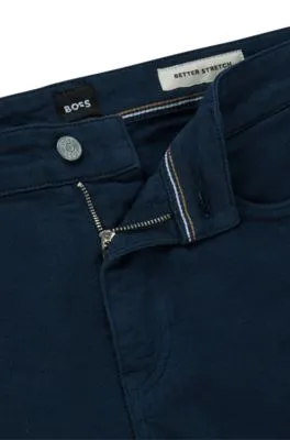 Slim-fit jeans in black mechanical-stretch denim