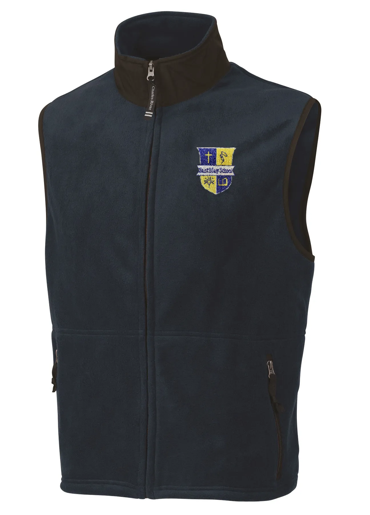 SMS Charles River Men's Ridgeline Fleece Vest #9503 Spiritwear