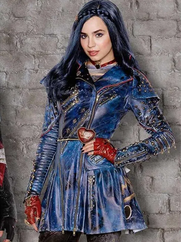 Sofia Carson Descendants 2 Evie Studded Leather Jacket