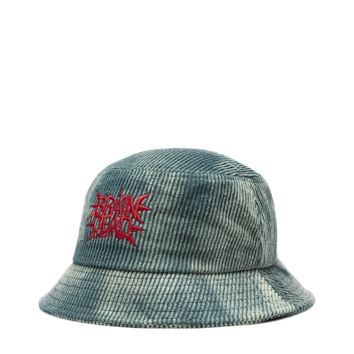 SPIKEY BLEACHED CORD BUCKET HAT Mallard Green