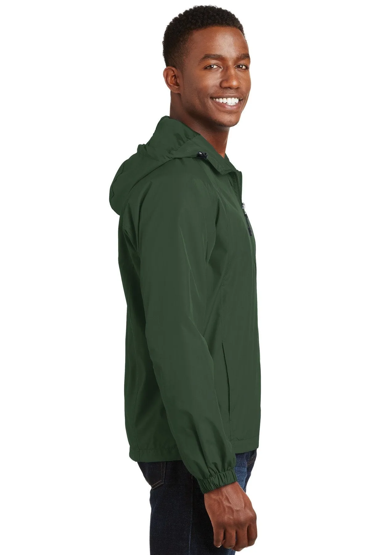 Sport-Tek Hooded Raglan Jacket JST73 Forest Green