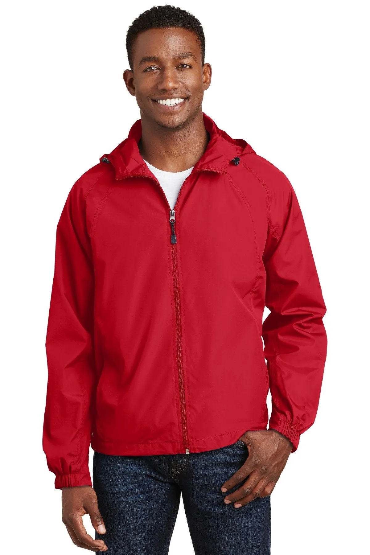 Sport-Tek Hooded Raglan Jacket JST73 True Red