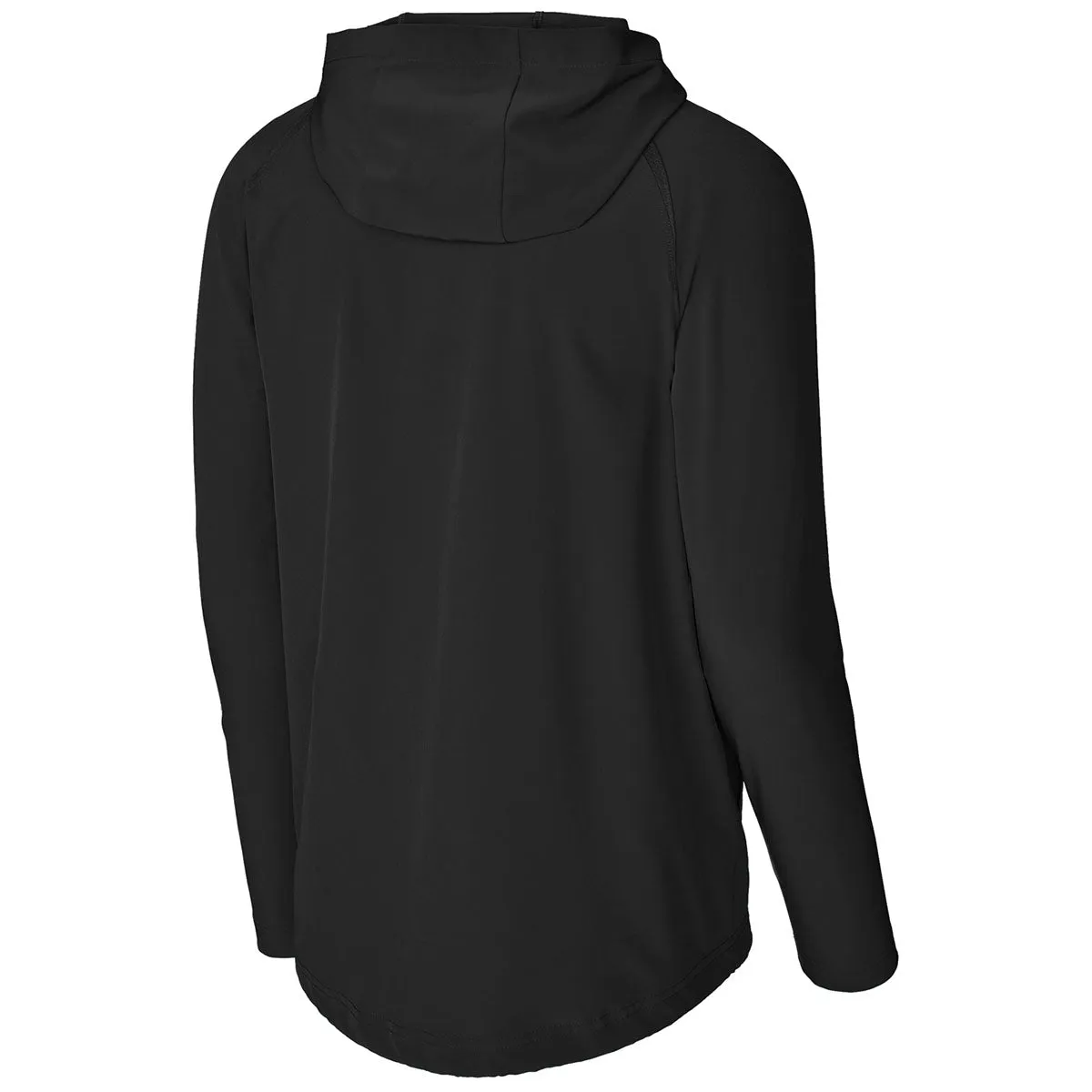 Sport-Tek Men's Black Repeat 1/2-Zip Long Sleeve Hooded Jacket