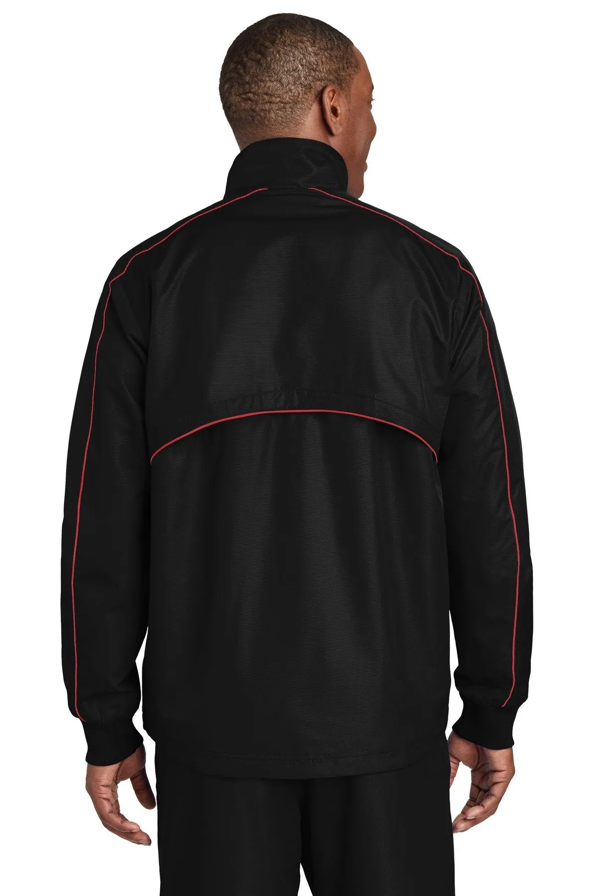 Sport-Tek Shield Ripstop Jacket JST83 Black/ True Red