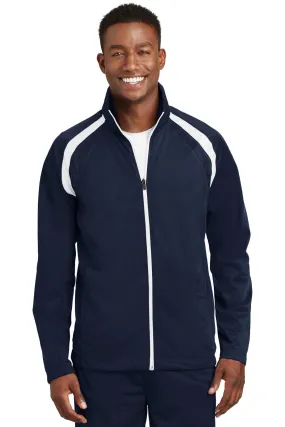 Sport-Tek Tricot Track Jacket JST90 True Navy/White